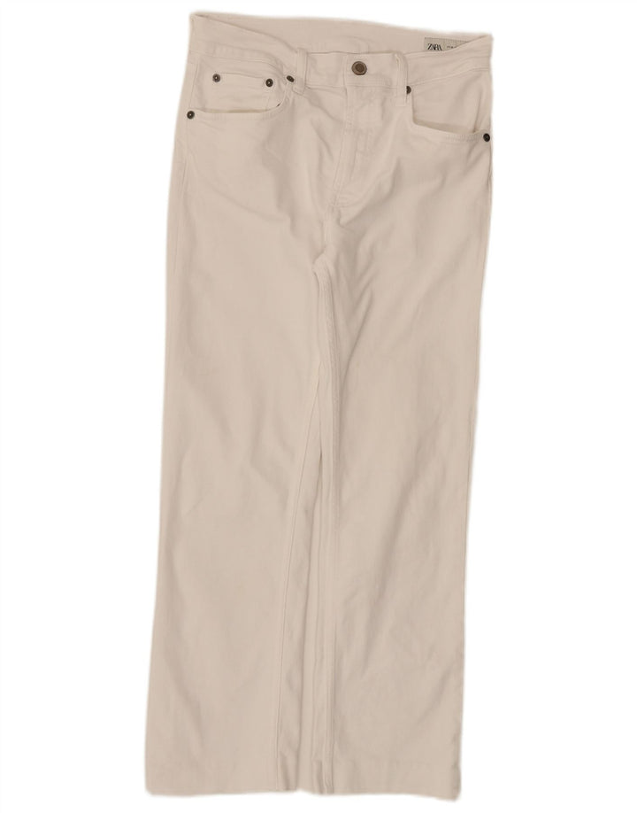 Calça jeans feminina Zara EU 38 pequena W28 L26 branca