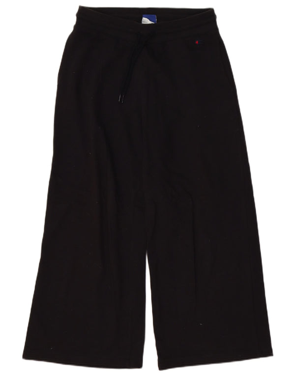 CHAMPION Calça feminina de treino com pernas largas Reino Unido 14 algodão preto médio