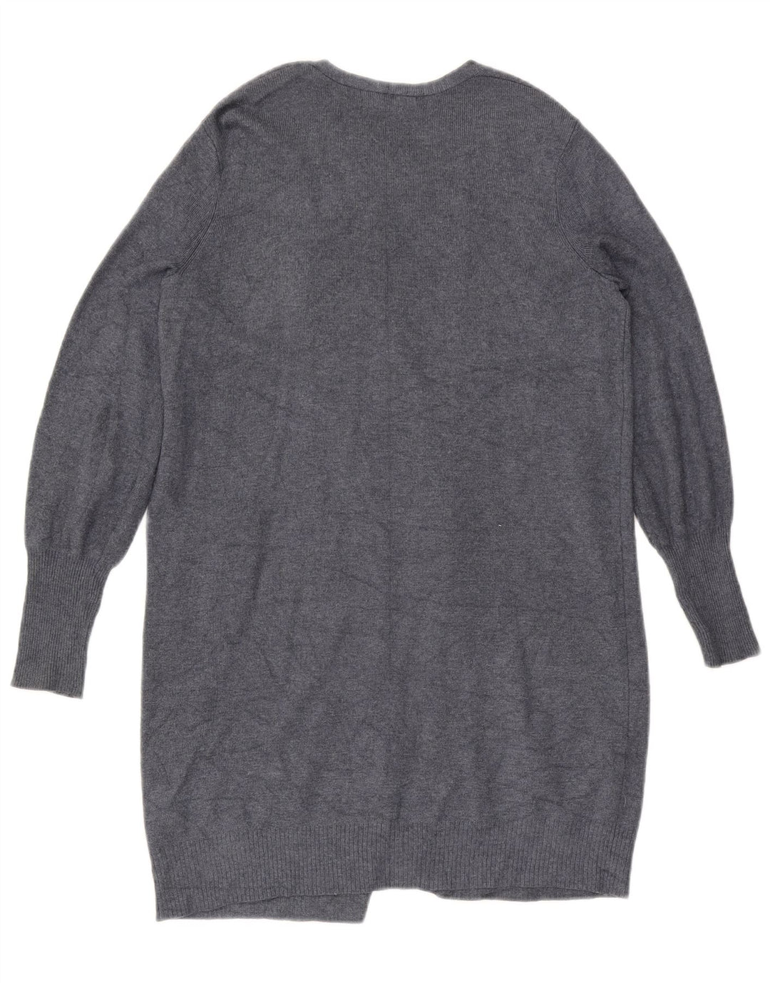 Marks & Spencer Suéter feminino Longline Open Cardigan Reino Unido 10 Pequeno Cinza