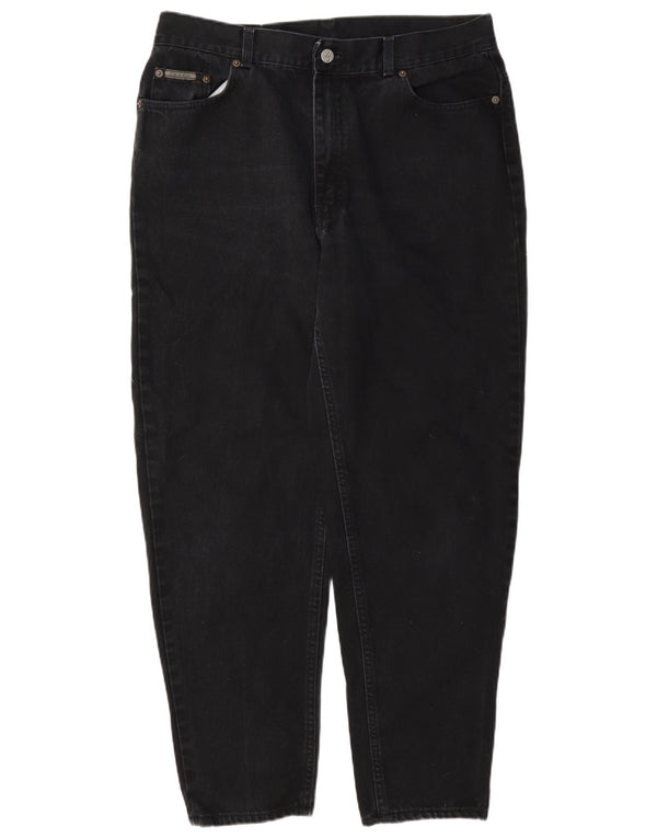 Calvin Klein Calça jeans masculina cônica W36 L30 algodão preto