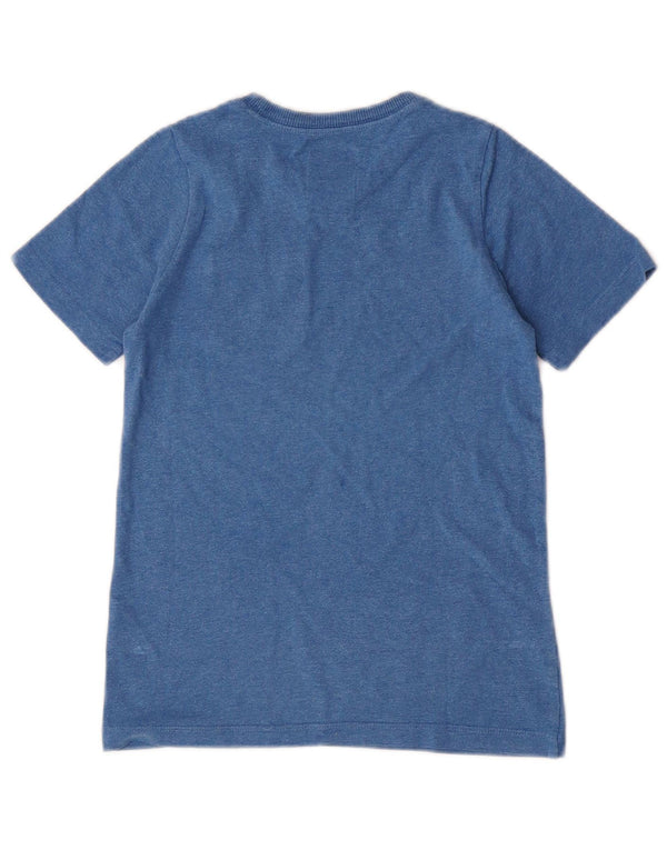 Camiseta Nike Meninos Top 8-9 Anos Pequeno Azul Colorblock Algodão