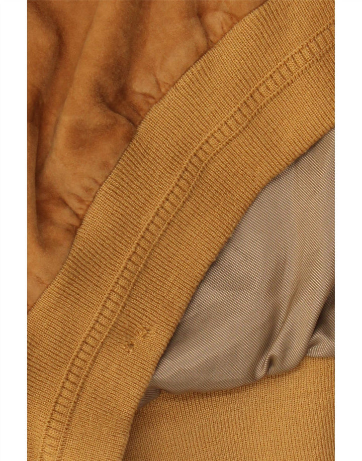 Jaqueta masculina de couro Bomber Montes UK 42 XL couro marrom
