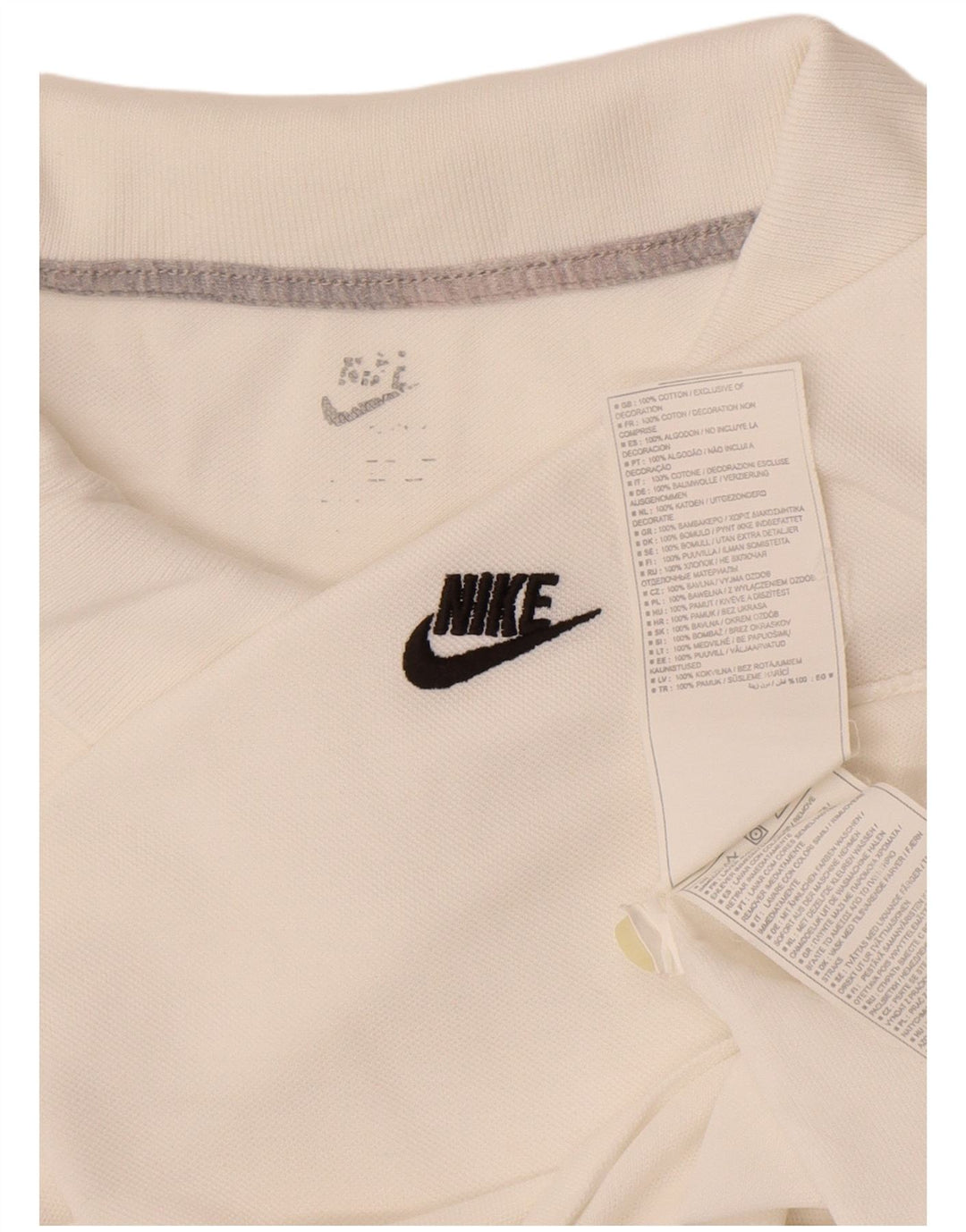 Camisa polo masculina Nike XL algodão branco
