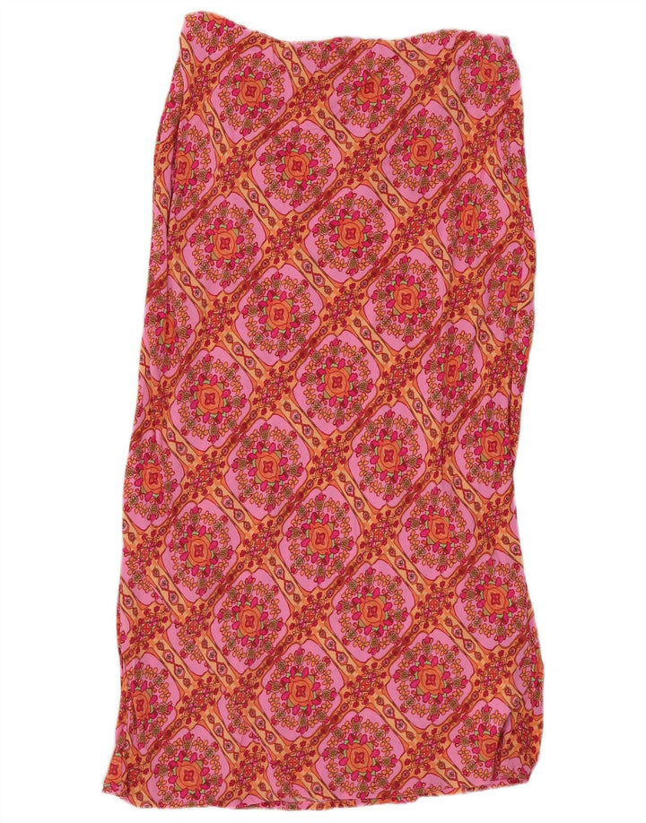 BILLABONG Saia reta feminina pequena W27 viscose floral rosa