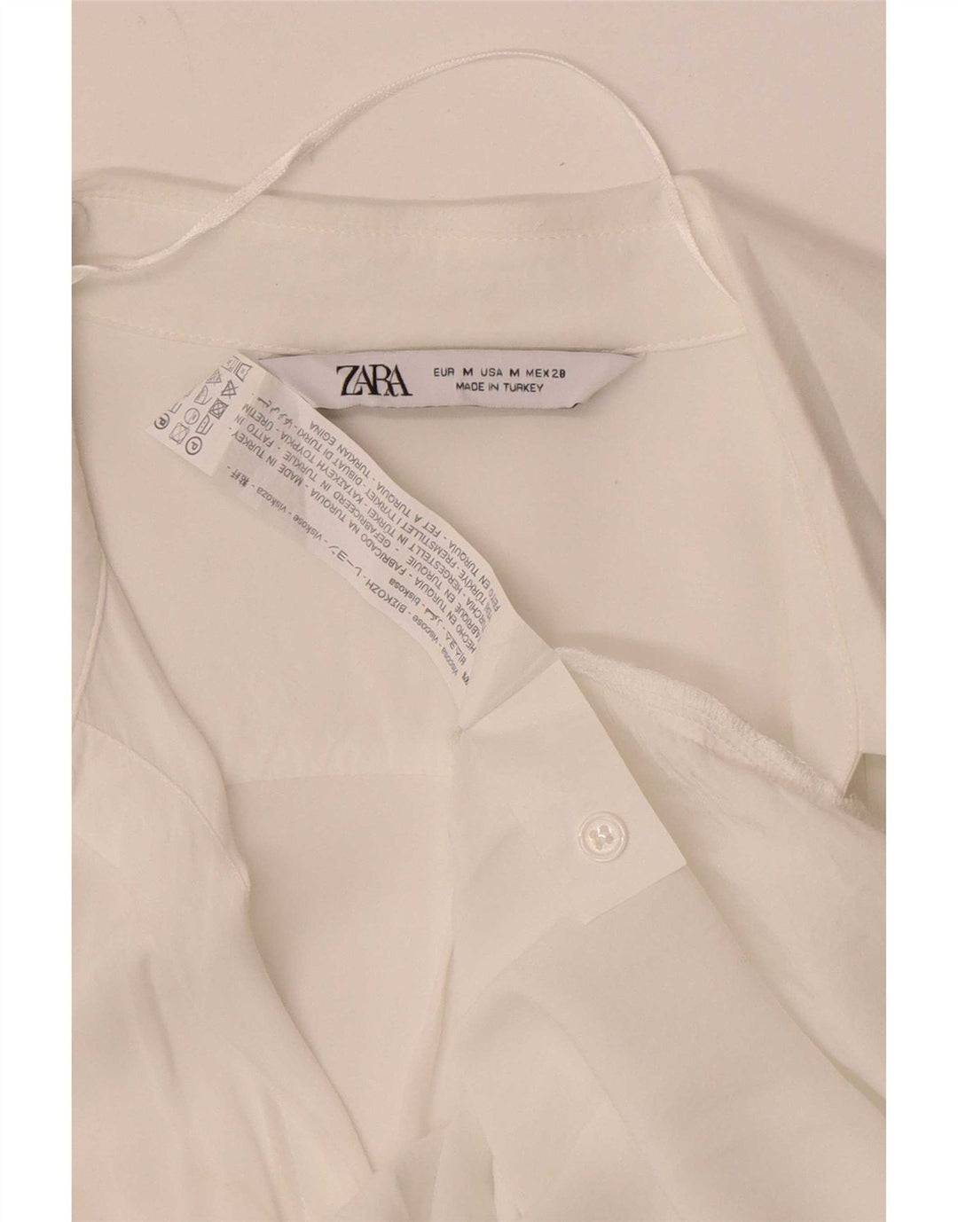Blusa feminina Zara UK 12 viscose branca média