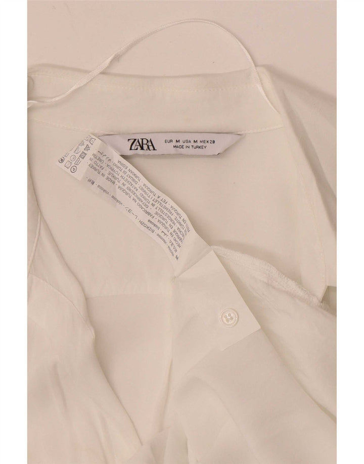 Blusa feminina Zara UK 12 viscose branca média
