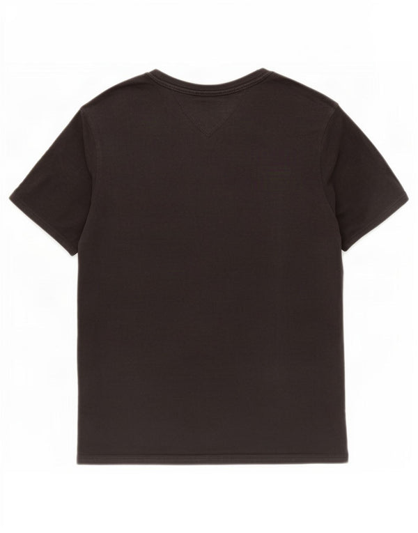 Tommy Hilfiger Camiseta masculina gráfica Top Médio Preto