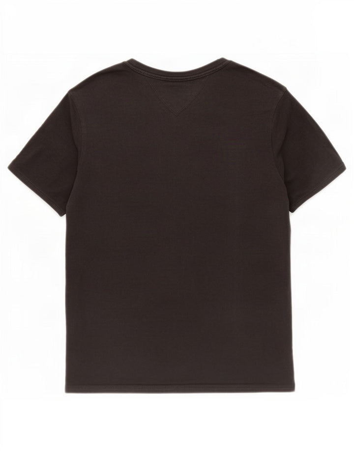 Tommy Hilfiger Camiseta masculina gráfica Top Médio Preto