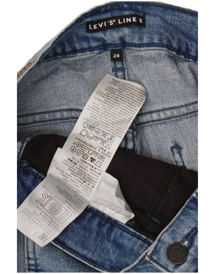 Shorts jeans feminino Levi's Line 8 W28 algodão azul médio