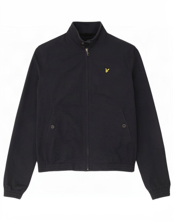 Jaqueta bomber masculina Lyle & Scott Reino Unido 40 grande algodão azul marinho