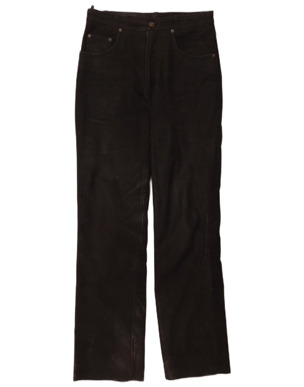 Calça de couro masculina Ricano W30 L32 preta