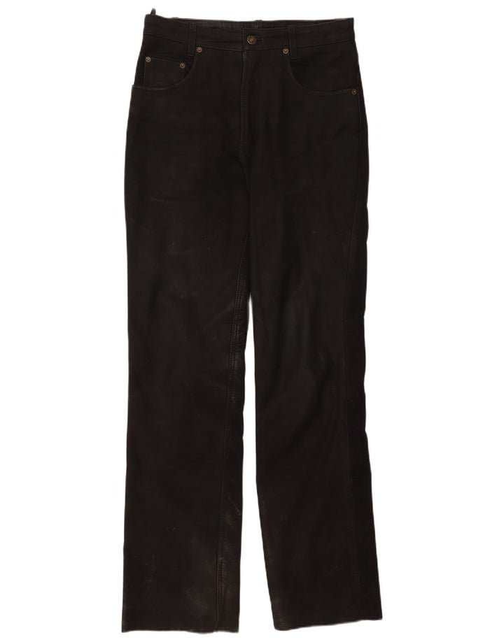 Calça de couro masculina Ricano W30 L32 preta