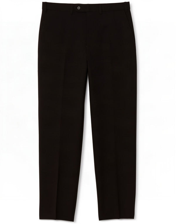 Calças masculinas de terno reto Marks & Spencer W34 L33 Poliéster preto