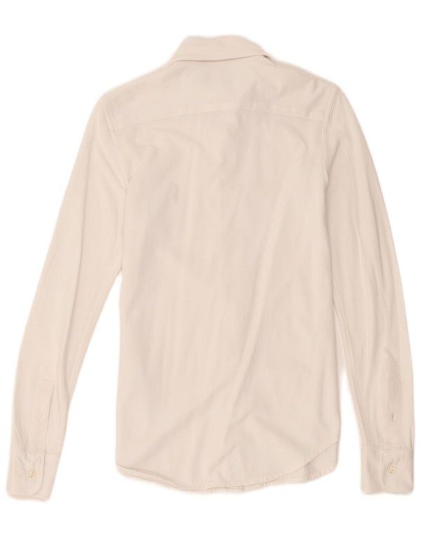 Polo Ralph Lauren Camisa masculina pequena de algodão branco