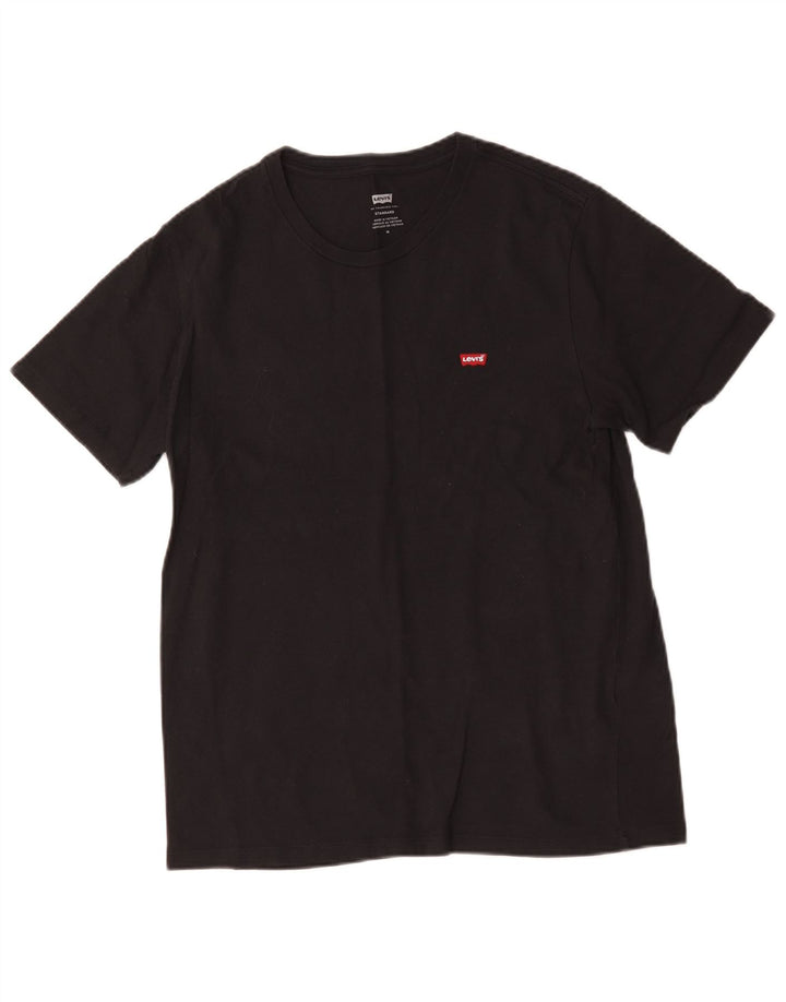 Camiseta masculina padrão Levi's Top médio algodão preto
