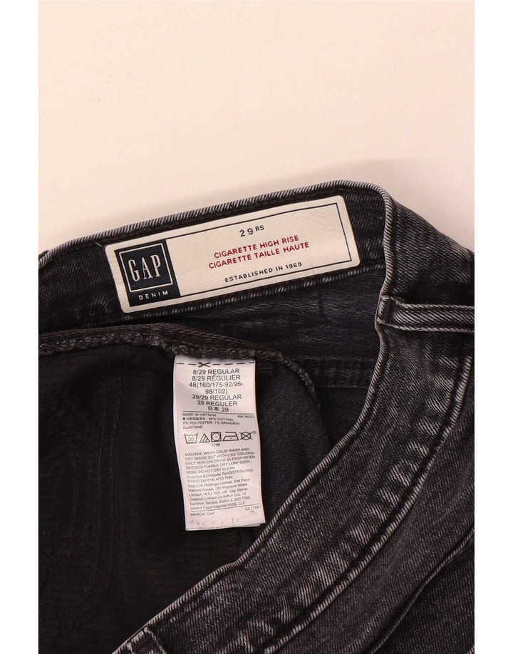 Jeans femininos Gap Cigarette High Rise Slim W29 L27 Algodão Cinza
