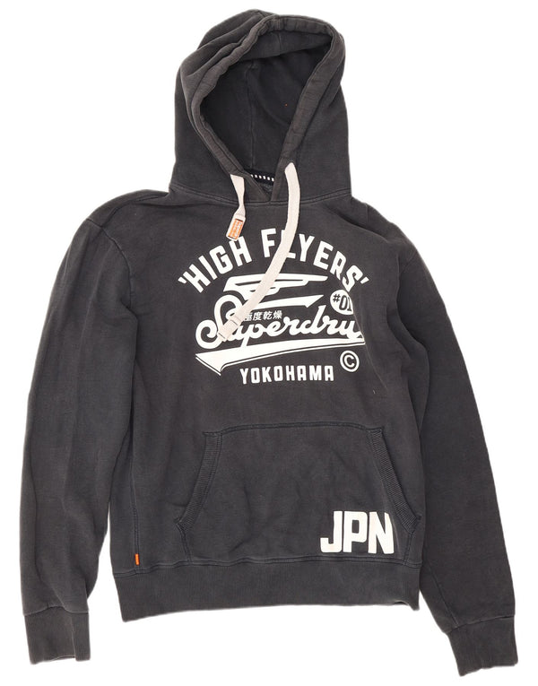 Superdry Mens Graphic Hoodie Jumper XL Azul Marinho Algodão