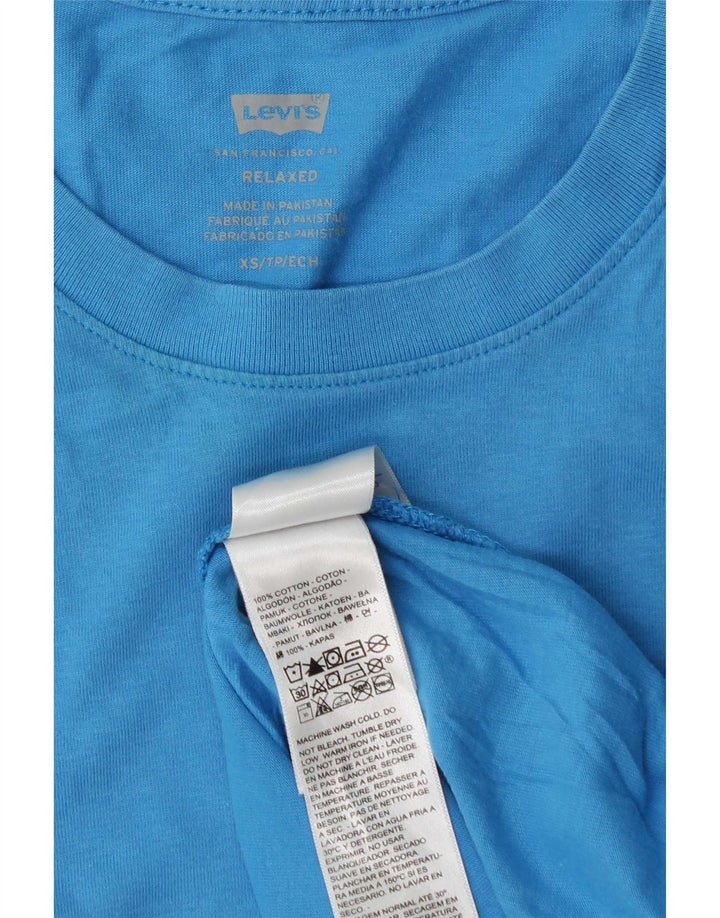 Camiseta masculina relaxada Levi's Top XS azul algodão