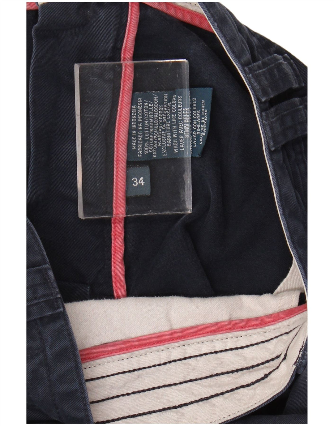 Shorts cargo masculino POLO RALPH LAUREN W34 grande algodão azul marinho