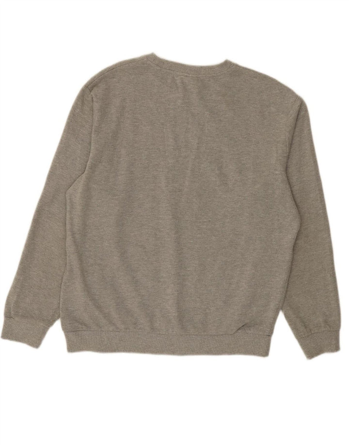 FILA Suéter gráfico masculino com capuz cinza médio algodão