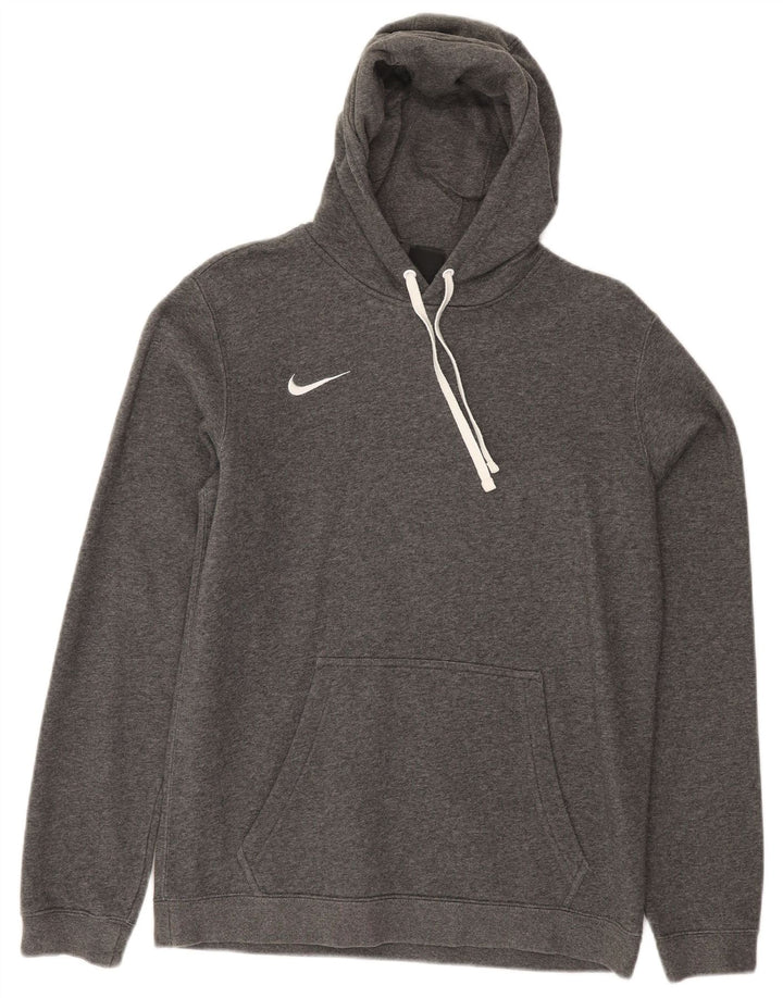 NIKE Mens Hoodie Jumper Médio Cinza Algodão