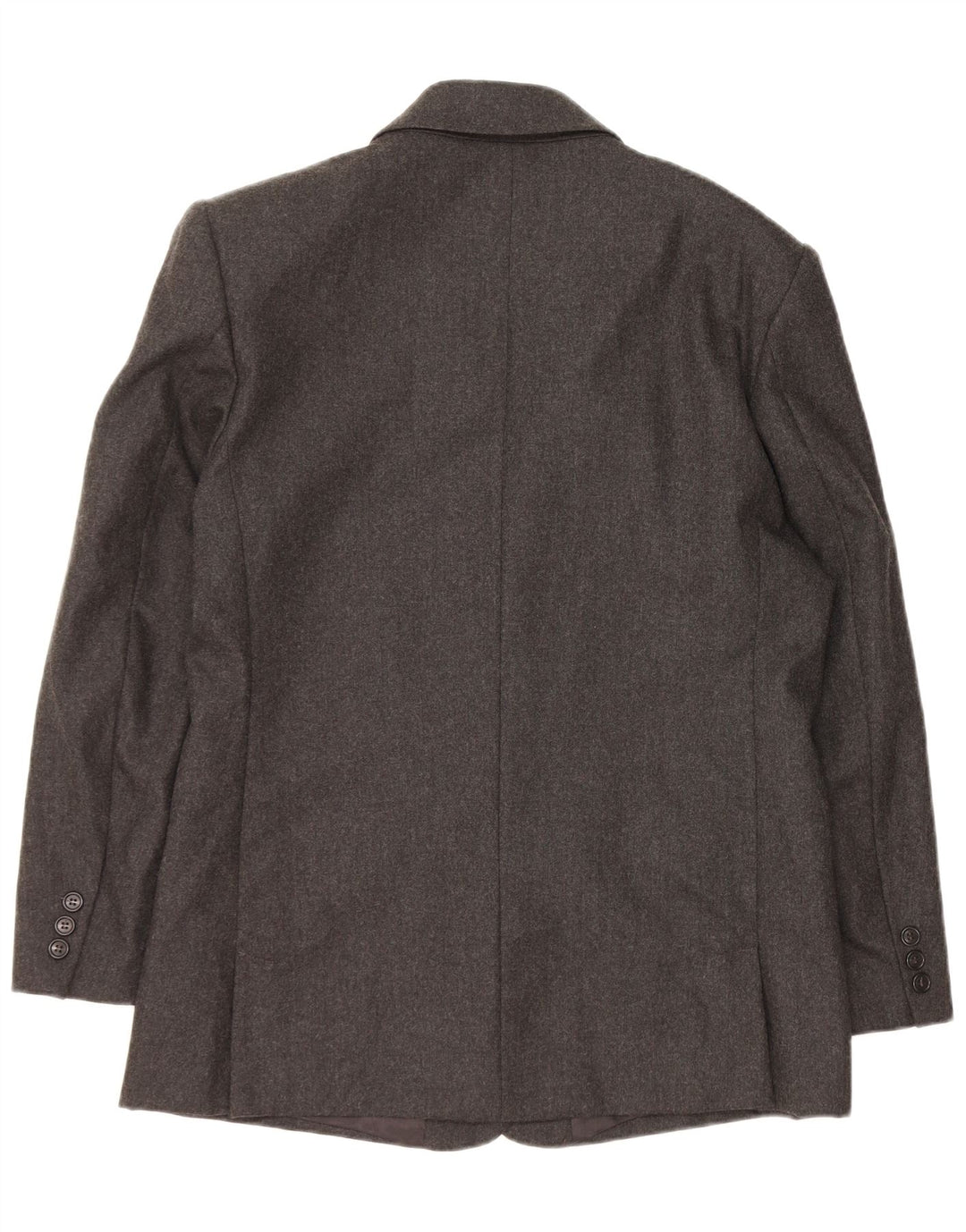 Jaqueta blazer feminina de 2 botões BENETTON IT 44 lã virgem cinza médio