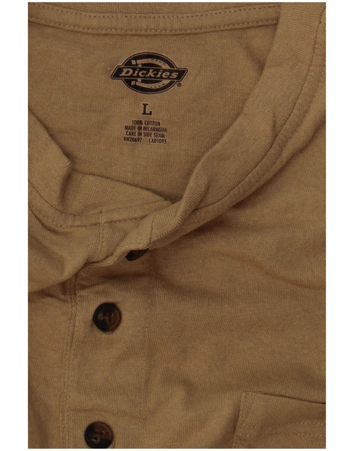 Camiseta masculina Dickies Top grande de algodão bege