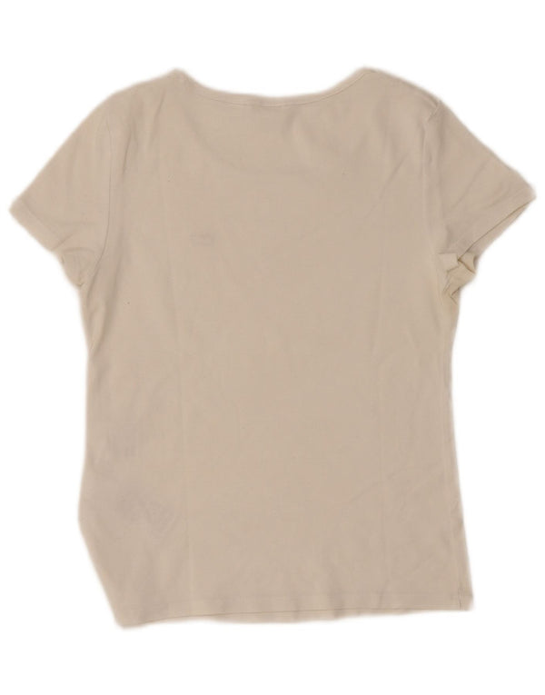 Camiseta feminina Levi's UK 12 algodão branco médio