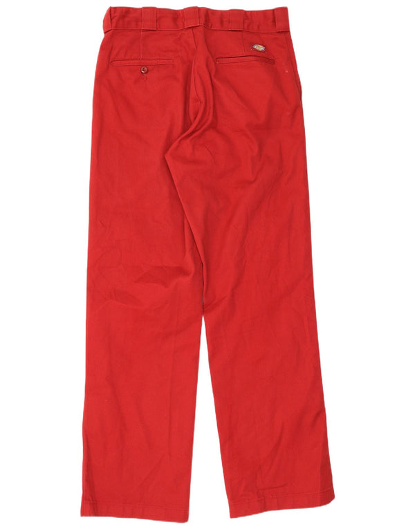 Calças Chino Dickies Mens 874 Straight W32 L32 Poliéster Vermelho