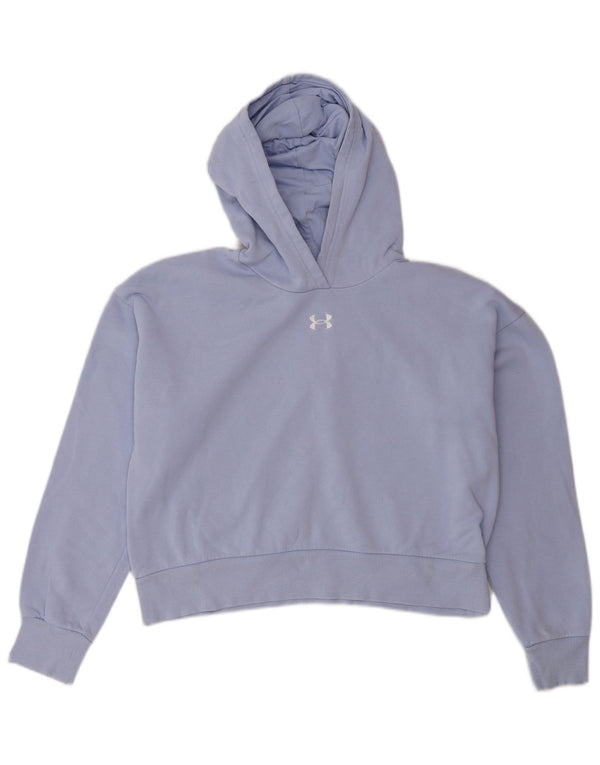 Under Armour Girls Crop Hoodie Jumper 11-12 Anos Grande Roxo