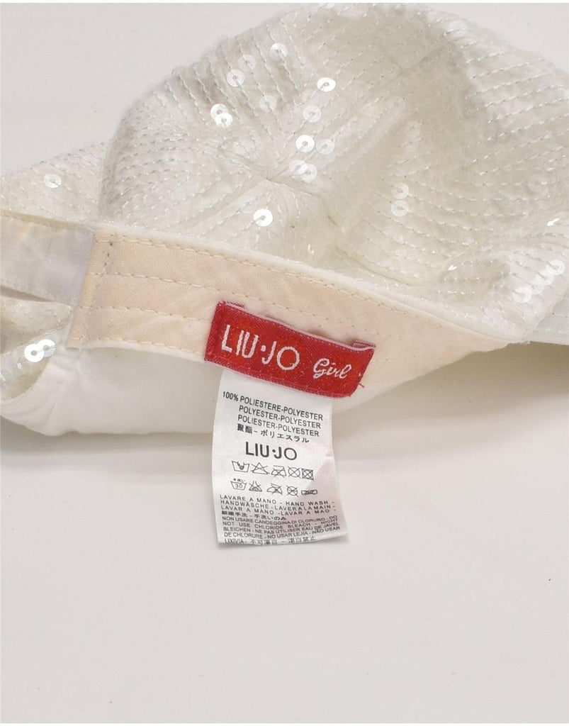 LIU JO Girls Sequin Baseball Cap Medium White Polyester | Vintage Liu Jo | Thrift | Second-Hand Liu Jo | Used Clothing | Messina Hembry 