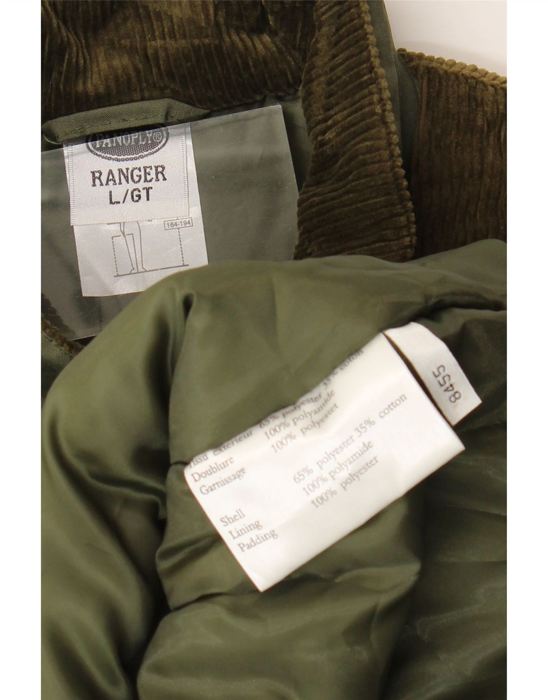 Panoply Mens Corduroy Utility Gilet UK 40 Grande Poliéster Verde