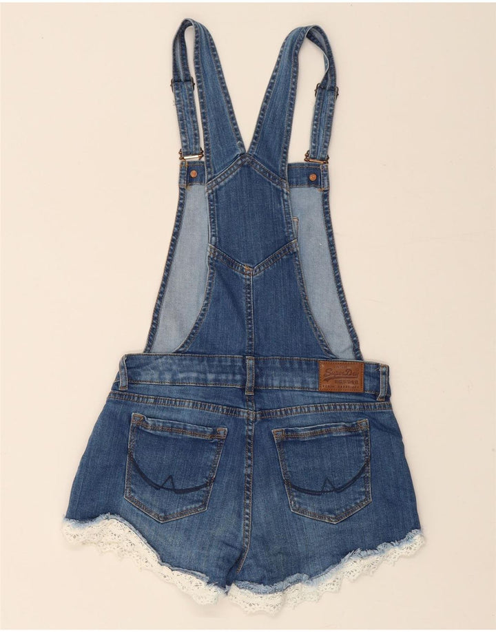 Shorts jeans feminino SUPERDRY XS W25 azul algodão