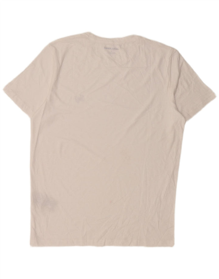 Camiseta masculina JACK & JONES de algodão branco médio
