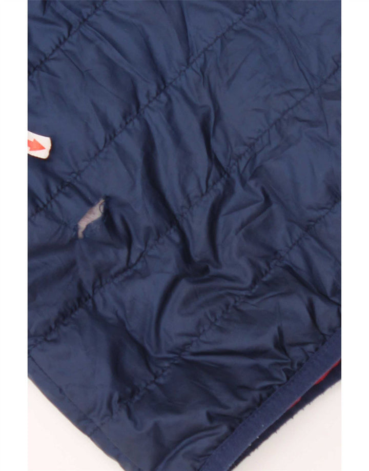 Jaqueta acolchoada com capuz masculina Umbro UK 40 grande poliéster azul marinho