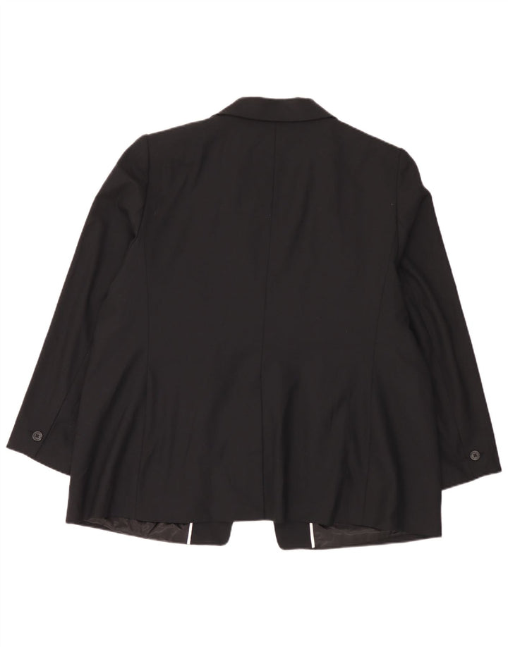 Jaqueta blazer feminina Marks & Spencer Autograph 1 botão Reino Unido 18 XL preta