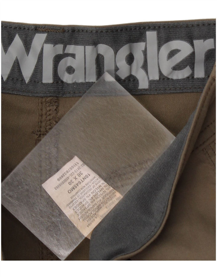 Calça cargo masculina Wrangler reta W30 L30 cáqui nylon
