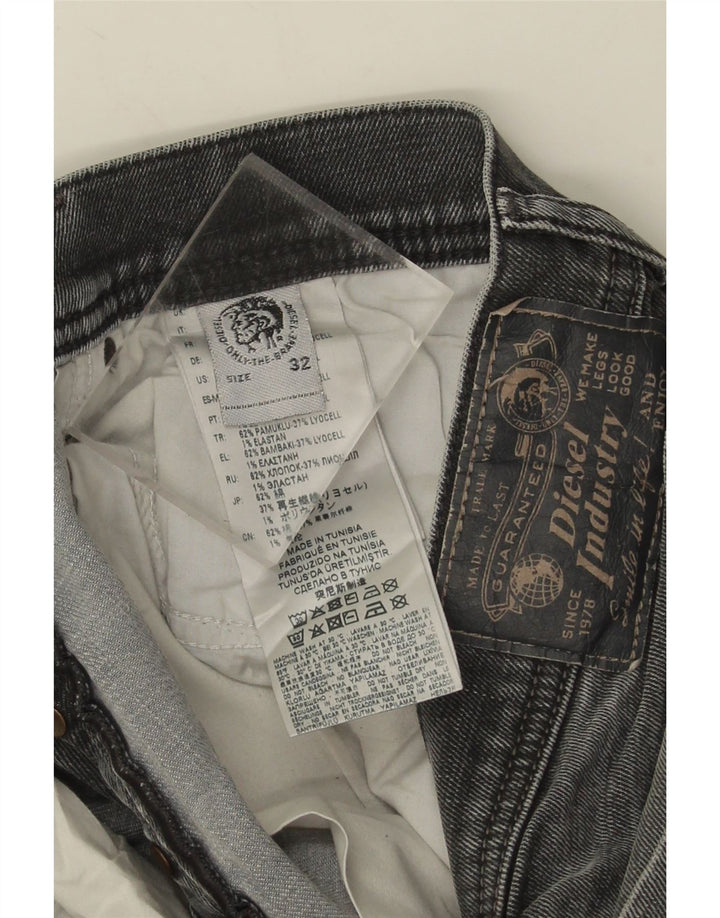Jeans Slim Masculino Diesel W32 L32 Algodão Cinza