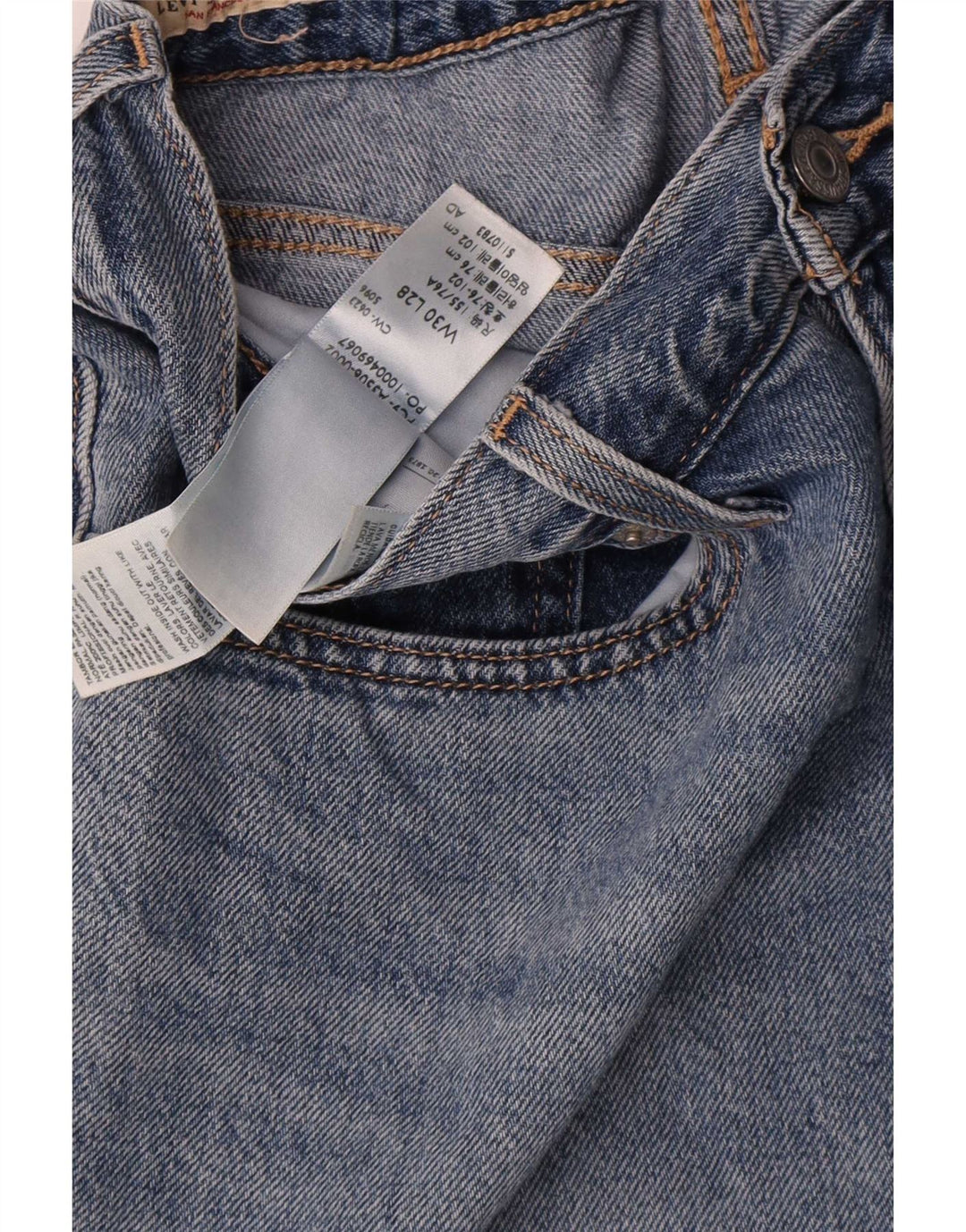 Calça jeans feminina Levi's Tapered W30 L28 azul algodão