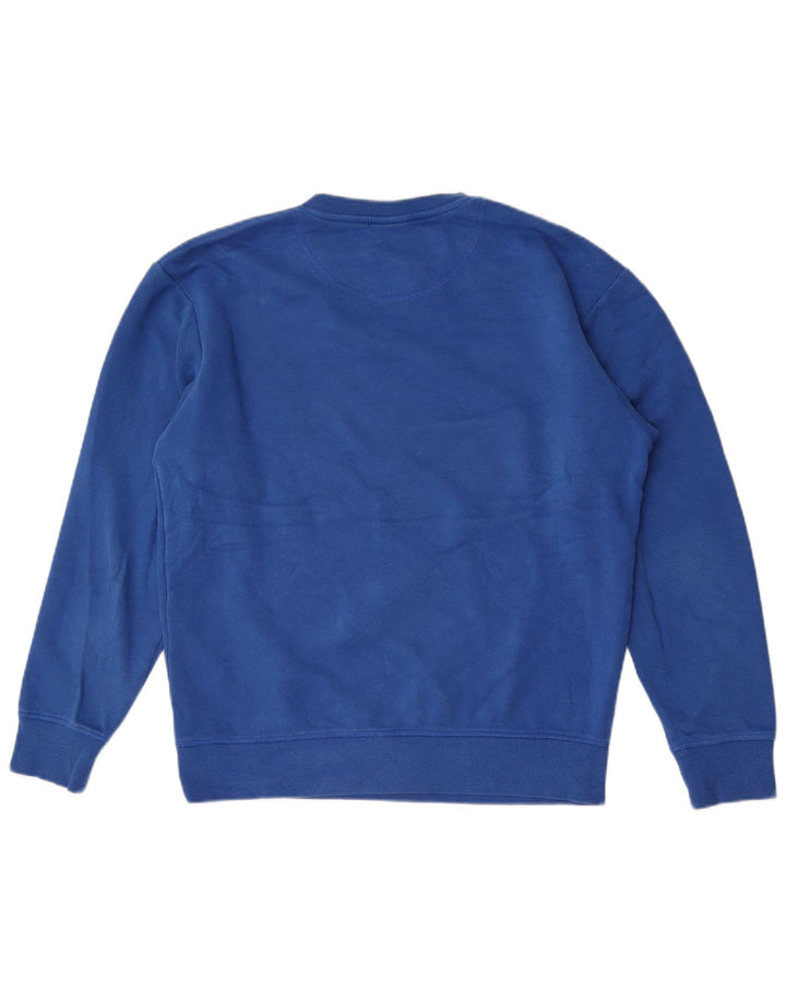 Jack & Jones moletom masculino jumper médio azul algodão