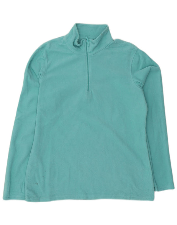 Jumper de lã feminino Mountain Warehouse com zíper e pescoço UK 16 poliéster azul grande