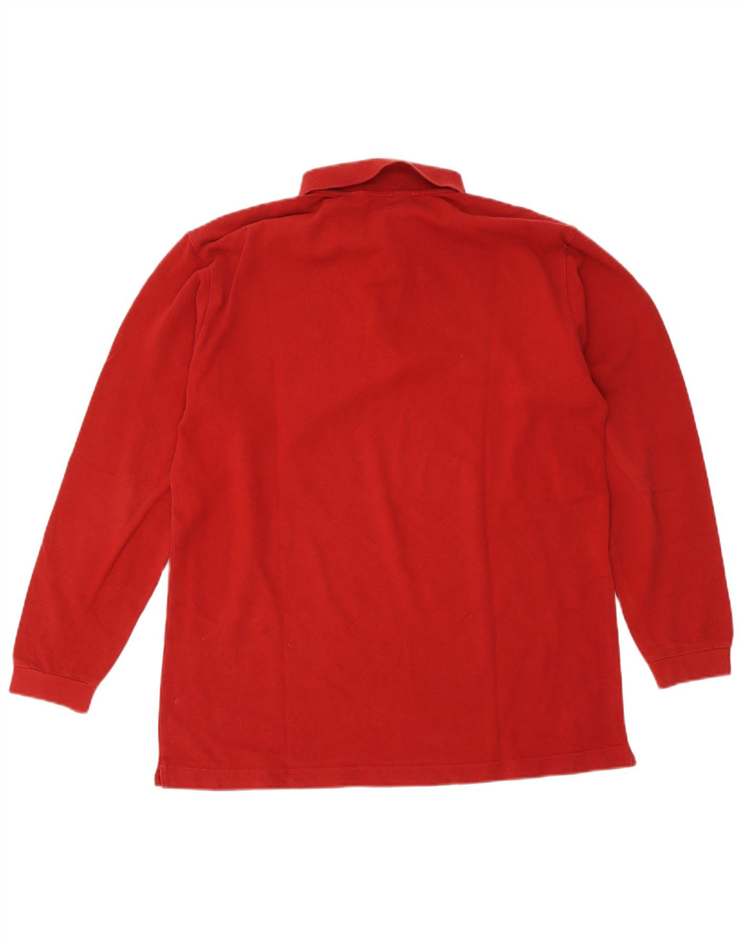 Camisa polo masculina de manga comprida Kappa grande algodão vermelho