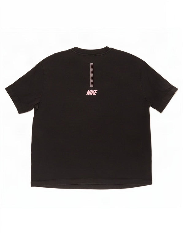 Camiseta Nike Feminina Oversized Graphic Top UK 10 Pequena Algodão Preto