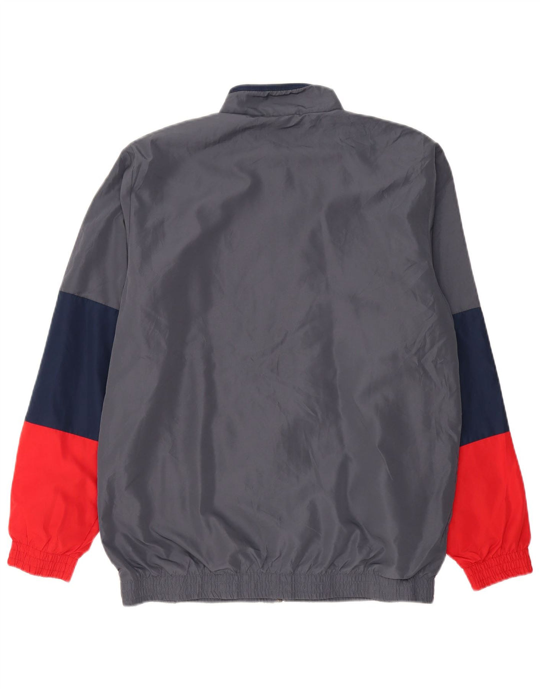 Adidas Mens Tracksuit Top Jacket UK 40/42 Cinza Médio Colourblock Poliéster