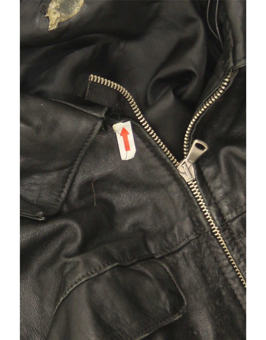 Jaqueta de couro masculina vintage UK 38 média preta