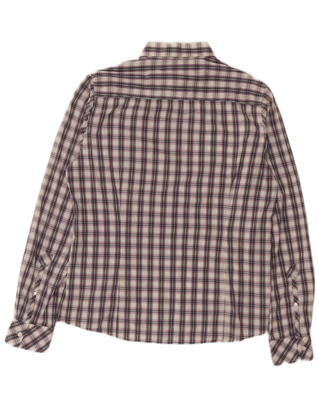 Camisa feminina La Martina tamanho 5 grande algodão xadrez roxo