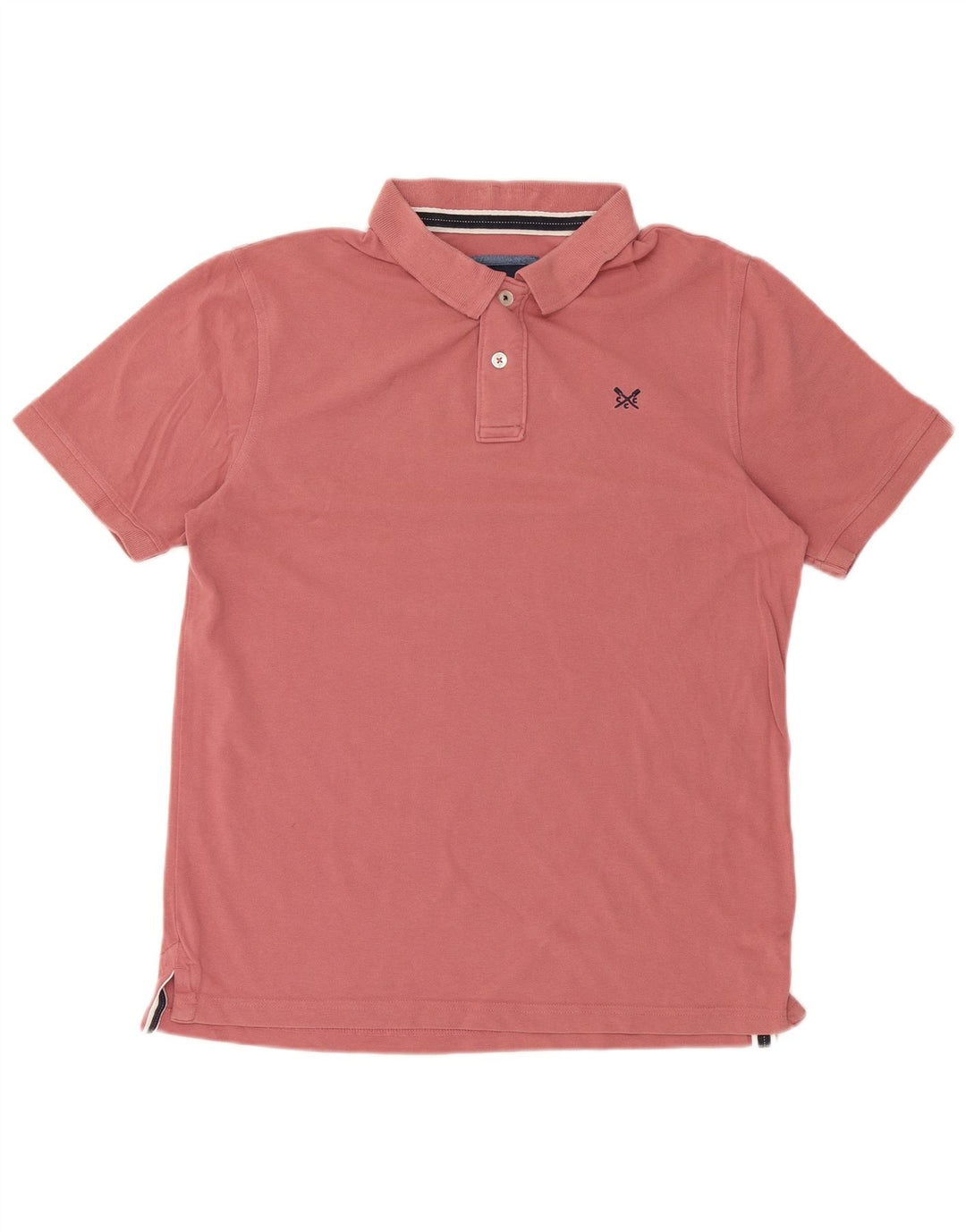 CREW CLOTHING Camisa polo masculina médio algodão rosa