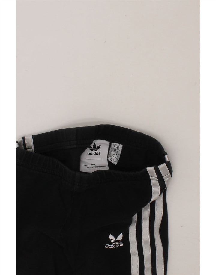 ADIDAS Girls Leggings 7-8 Years  Black Cotton Vintage Adidas and Second-Hand Adidas from Messina Hembry 