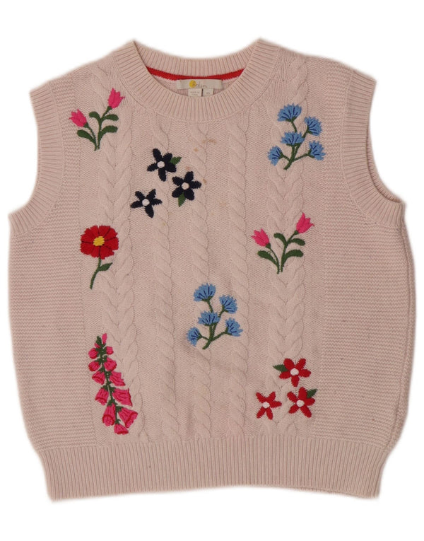 Boden Womens Oversized Colete Regata Reino Unido 6 XS Off White Floral Poliamida
