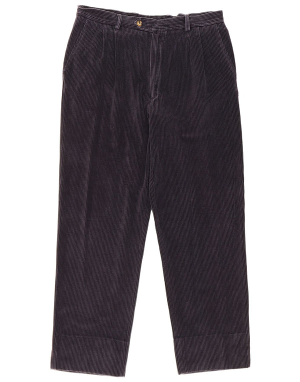 Calça masculina Fila Pegged Corduroy médio W32 L30 algodão azul marinho